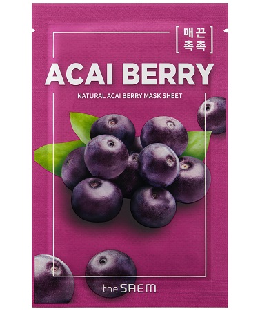 Eine Tuchmaske mit Acai Berry der Marke The Saem